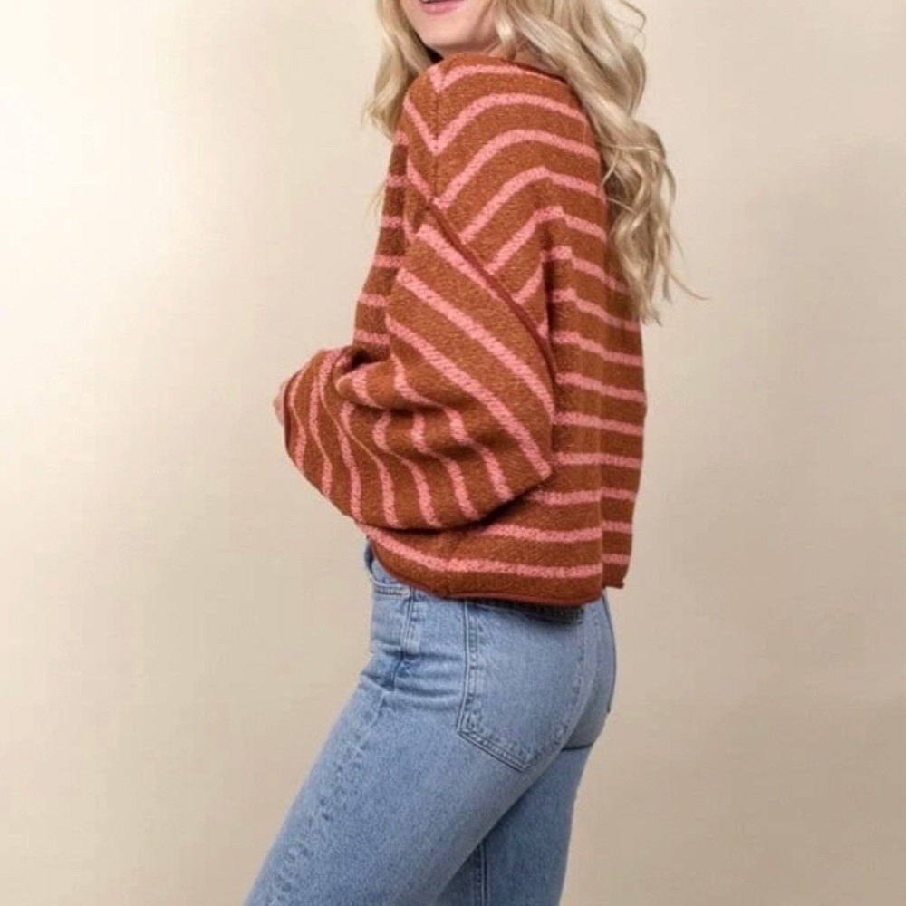 Free People Cedar Flower Bardot Sweater - Picture 3 of 9